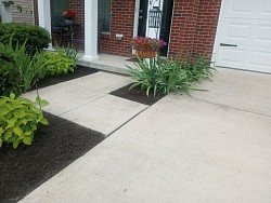 Landscaping, pressure washing concrete